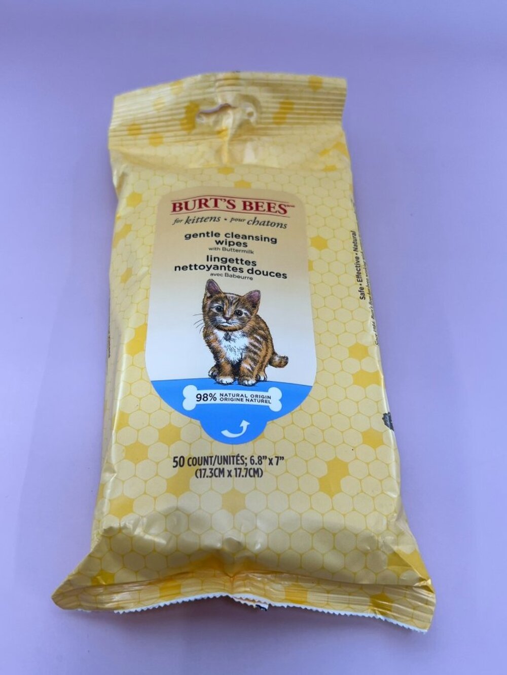 Burt's Bees Gentle Cleansing Wipes with Buttermilk Kittens 50 cnt